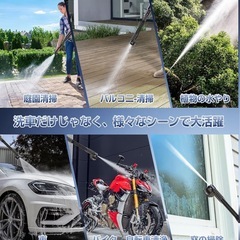 【新品未使用】超強力コードレス高圧洗浄機 バッテリー2個付きの画像
