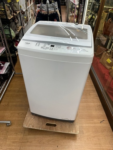 ⭐︎ドリーム荒牧店⭐︎ジモティー割引有⭐︎【クリーニング済み】アクア　7.5kg洗濯機　AQW-S7M  2022年製