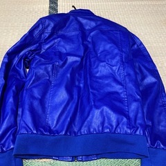 ライダーズジャケット青３ＸＬの画像