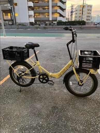 【折りたたみ自転車】【キャプテンスタッグ】【バギー】クリーニング済み【管理番号1114】野