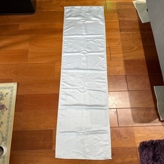 のれん型 サテンカーテンネイビー、シルバー5枚　つっぱり棒6本セットの画像