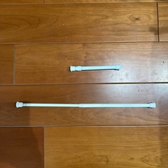 のれん型 サテンカーテンネイビー、シルバー5枚　つっぱり棒6本セットの画像