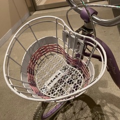 【美品】メゾピアノ 18インチ 子供用自転車 ピンクパープル 屋内保管 の画像