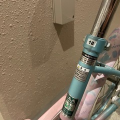 【美品】メゾピアノ 18インチ 子供用自転車 ピンクパープル 屋内保管 の画像