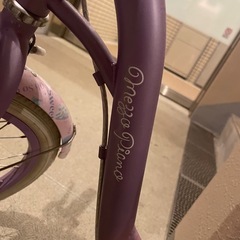 【美品】メゾピアノ 18インチ 子供用自転車 ピンクパープル 屋内保管 の画像