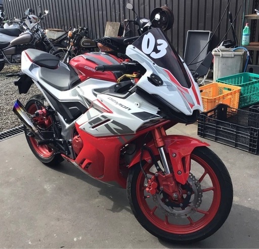 GPX デーモンGR200R カウル割れあり！