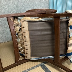 リクライニングチェヤ　椅子　昭和　レトロ木製の画像