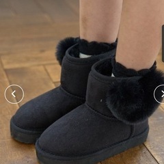 ハートつき　ムートンブーツ　新品　20センチ　の画像