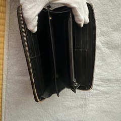 GUCCI グッチ 長財布 ブラック シマレザー ラウンドファ スナー GGの画像