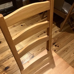 決まりました木製チェア二脚の画像