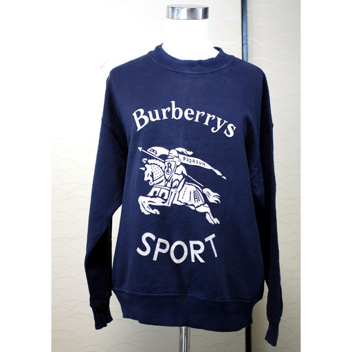 試着OK! 　バーバリー　英国製　スウェットトレーナー　Burberry　紺