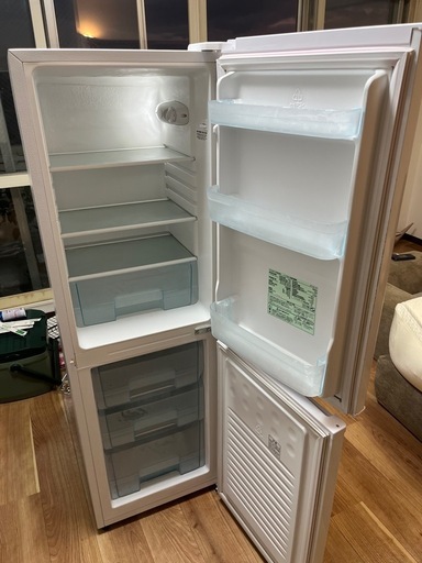 美品！　2021年製アイリスオーヤマ冷蔵庫162L  右開き AF162 -Wホワイト IRIS OHYAMA アイリス