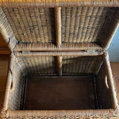 アンティークなラタンボックス(工芸作品)の画像