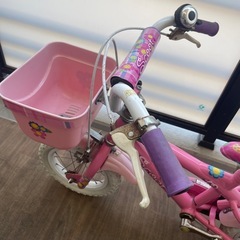 【お値下げ】子供用自転車14インチ？コマ付き　ピンクの画像