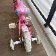 【お値下げ】子供用自転車14インチ？コマ付き　ピンクの画像