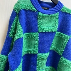 GORGIE チェック柄長袖セーターの画像