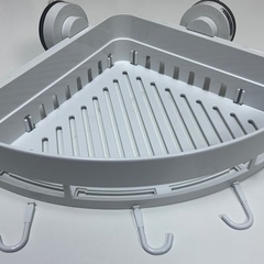 大きめ 吸盤式コーナーラック（フック付き）お譲りします（修学院駅徒歩2分）の画像