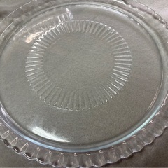 ガラス ケーキドーム プレートセット オシャレ ケーキカバー 乾燥防止 お菓子作り 焼き菓子　保存　中古品　③の画像