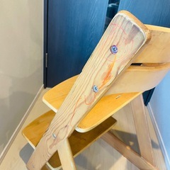 【お値下げ】高さ調節可能 ダイニングチェア 木製の画像