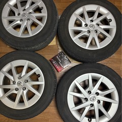 16インチアルミホイール　プリウスアルファ純正ホイール　4本セット　ダンロップタイヤの画像