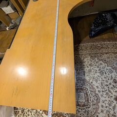 【希望額相談/現物優先】大型L字デスク（コーナーデスク）/ 湾曲天板 / 状態良 / DIY・作業台にの画像