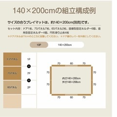 【商談中】ベビーサークル　ベージュ　140×200 の画像