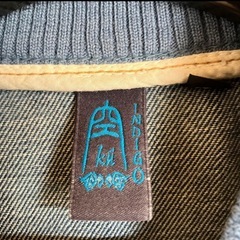 インディゴ 空 INDIGO KU デニムジャケット ジッパー付き 刺繍 秋服の画像