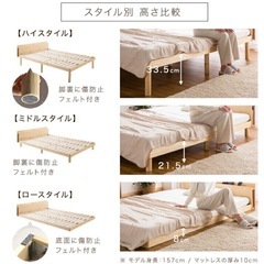 タンスのゲン　シングルベッド　マット付きの画像