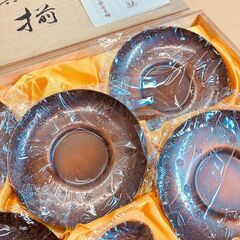 万葉堂本舗　純銅製 茶托茶箕揃の画像