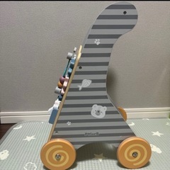 ポーラービー ベビーウォーカー　手押し車　木製　の画像