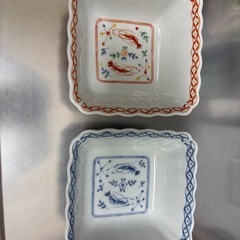 橘吉 海老絵 2組 青 赤　の画像