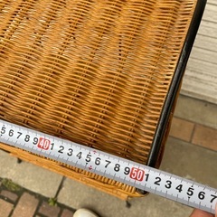 118m　ラタン三段シェルフの画像