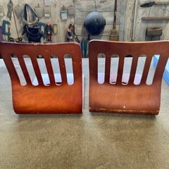 お座敷 木製座椅子 2脚セット 和モダン 和室 椅子 幅36cmの画像