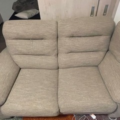 【99％OFF】2人掛け布張りソファ(NポケットA12 H-HI DR-BE)の画像