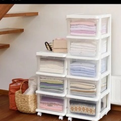 カラーボックスキャスター付きの画像