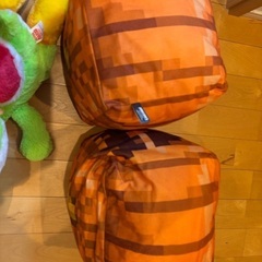マインクラフトブロック　カボチャぬいぐるみ  ヨッシー　ぬいぐるみ　大きめの画像