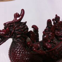 ◍七福神、龍の船、自然石、縁起物、飾り物、●すごく重いです（石の種類は解りません）、状態良、画像の物、★お手数をおかけしますプロフィール必読ですの画像