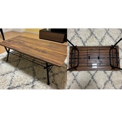 【ニトリ】木目調 折りたたみテーブルの画像