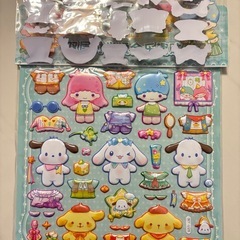 シナモンロール　二枚組　大容量　着せ替えぷにぷにシールの画像