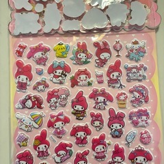 マイメロ　二枚組プクプクシールの画像