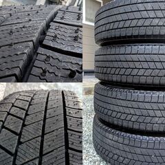 【極上美品】ブリジストン BLIZZAK VRX3 195/60R17 2022年 4本セット アルミホイール バルミナ 7J PCD114.3 5穴 スタッドレスタイヤ 9.9分山 バリ溝 60系プリウスにの画像