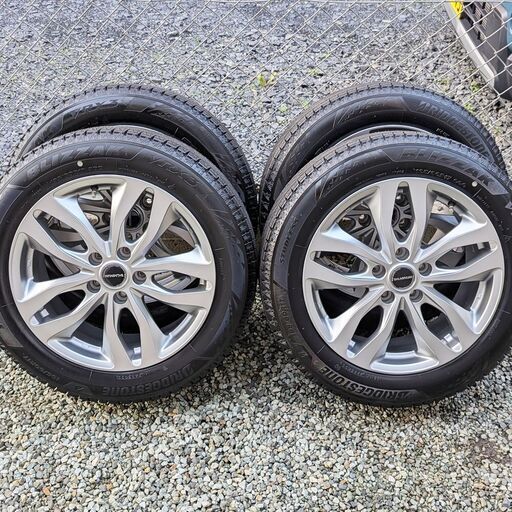 【極上美品】ブリヂストン BLIZZAK VRX3 195/60R17 2022年 4本セット アルミホイール バルミナ 7J PCD114.3 5穴 スタッドレスタイヤ 9.9分山 バリ溝 60系プリウスに