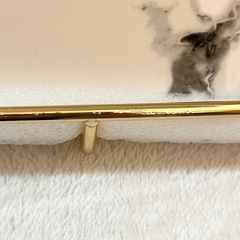 新品未使用　ゴールドステンレス　大理石風　収納ラック　キッチン収納　コスメ収納　おしゃれの画像