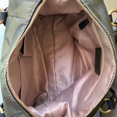 コーチ　レトロ可愛いグリーンのボストンバッグの画像