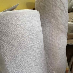 カーテン用裏地レース生地 ロール販売／ホワイト／幅150cm／大量在庫ありの画像