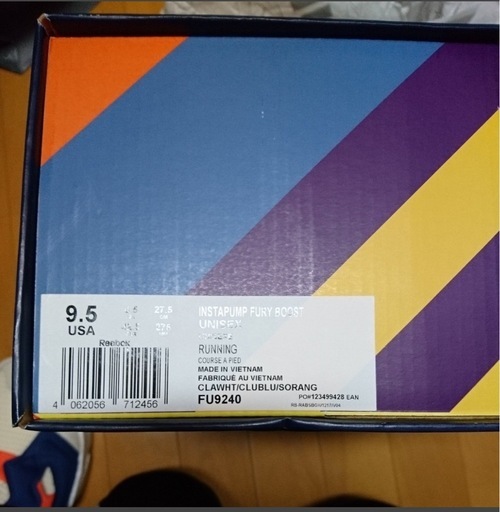 Reebok&adidas インスタポンプフューリーブースト クラシックホワイト/クラブブルー/ソーラーオレンジ