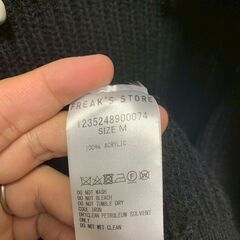 FREAK'S STORE ジップアップ ドライバーズニット M ブラックの画像