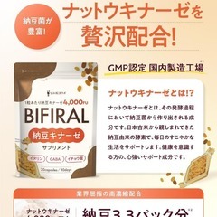 【高濃度ナットウキナーゼ × 菌活】ビフィラル 高濃度 ナットウキナーゼ 4,0の画像