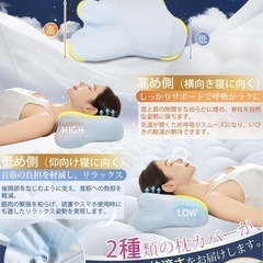 【新品未使用】低反発枕 首が痛くならない 首サポート 肩フィット 安眠 低反発ウレタン 快眠の画像