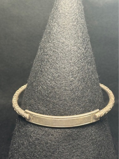 Silver925 柄×プレートバングル 32g